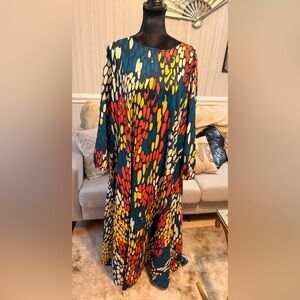 Multicolor Abstract Dress